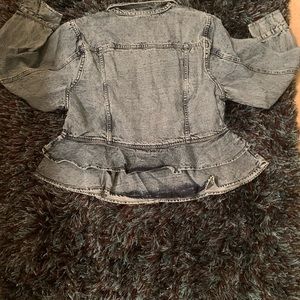 Jean ruffle denim jacket